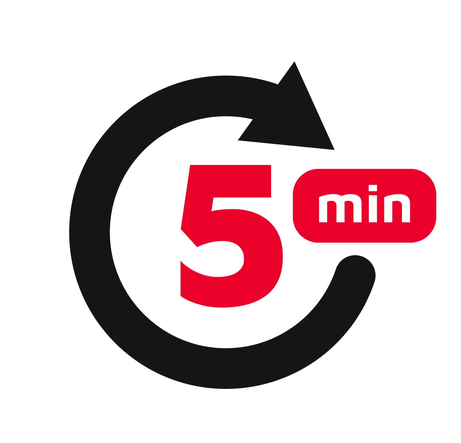 Five-minute clock icon showing how fast you open a Boost SME account online with no branch visits or paperwork queues