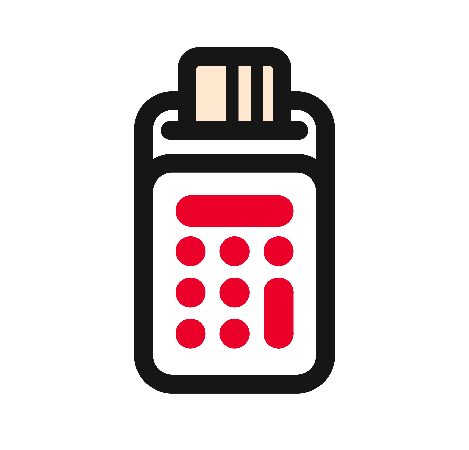 Card terminal icon for Boost SME payment gateway, accepting DuitNow QR, cards and online payments in one business setup