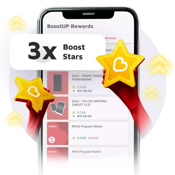 Rewards 3x Boost Stars